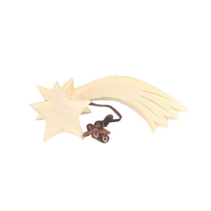 12 cm wooden comet with 3.5 Volt light