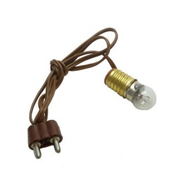 Portalámparas E10 + enchufe + lámpara blanca Cod. 