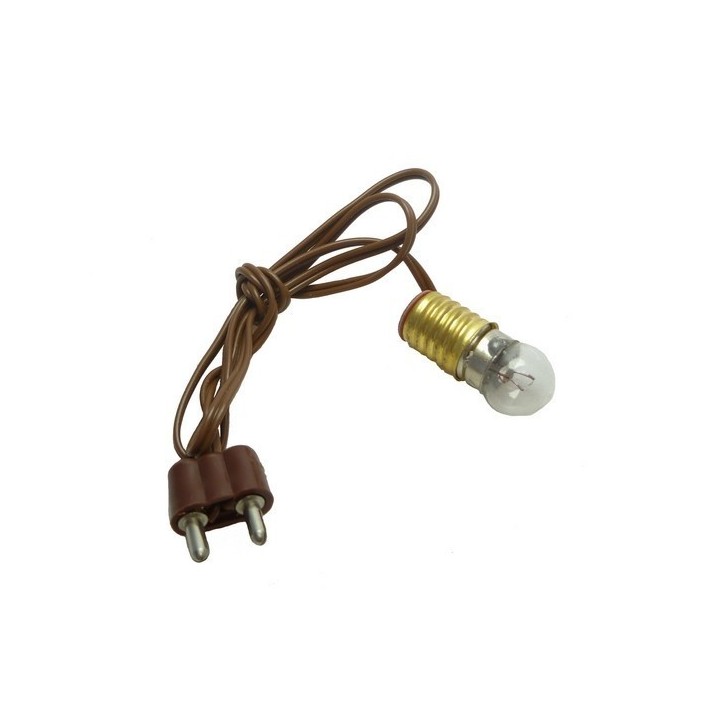 E10 lamp holder + plug + lamp. white Cod. 