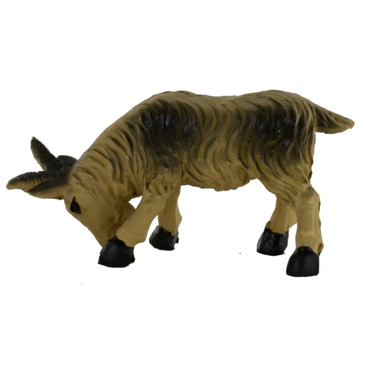Capra marrone testa bassa per statue 10-12 cm