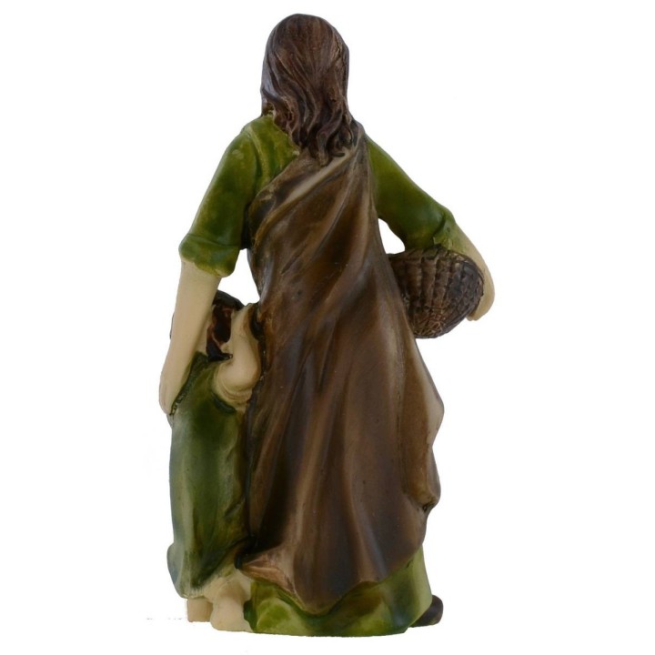 Mujer con niño en resina serie 9 cm