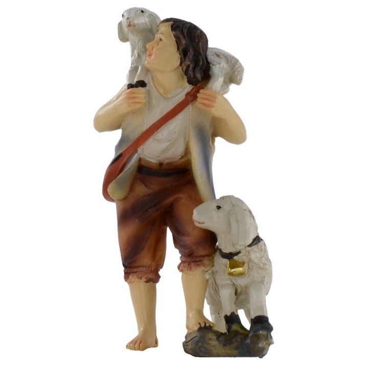 Shepherd with sheep series 9 cm in resin
