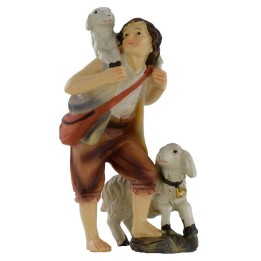 Shepherd with sheep series 9 cm in resin