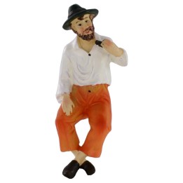 Hombre sentado en resina serie 11 cm