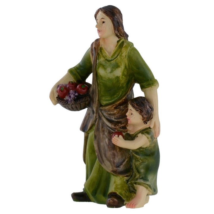 Resin woman with child 8 cm series