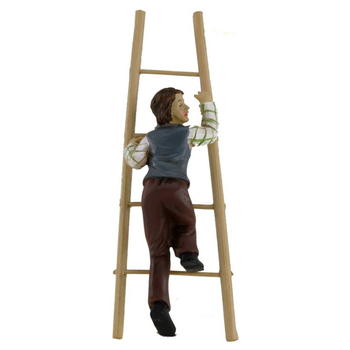 Hombre que sube la escalera en resina serie 11 cm
