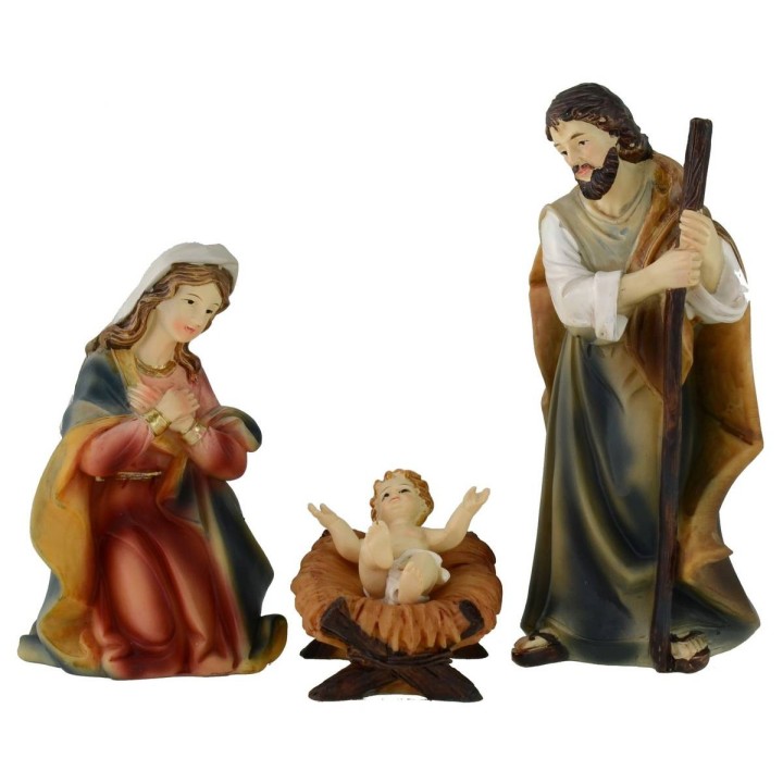 Natività 3 soggetti cm 14 in resina