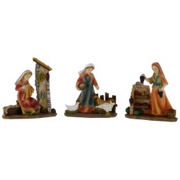 Conjunto de 3 mujeres trabajando serie 12 cm en resina