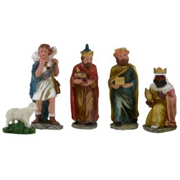 Set 3 Re Magi con pastore serie 15 cm