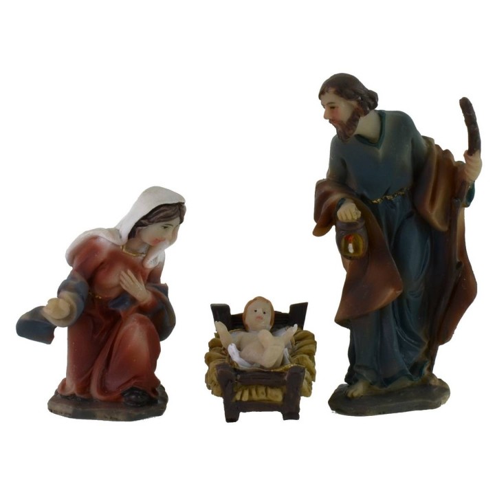 Set 10 figures 7 cm Nativity scene, Magi, angel and camel