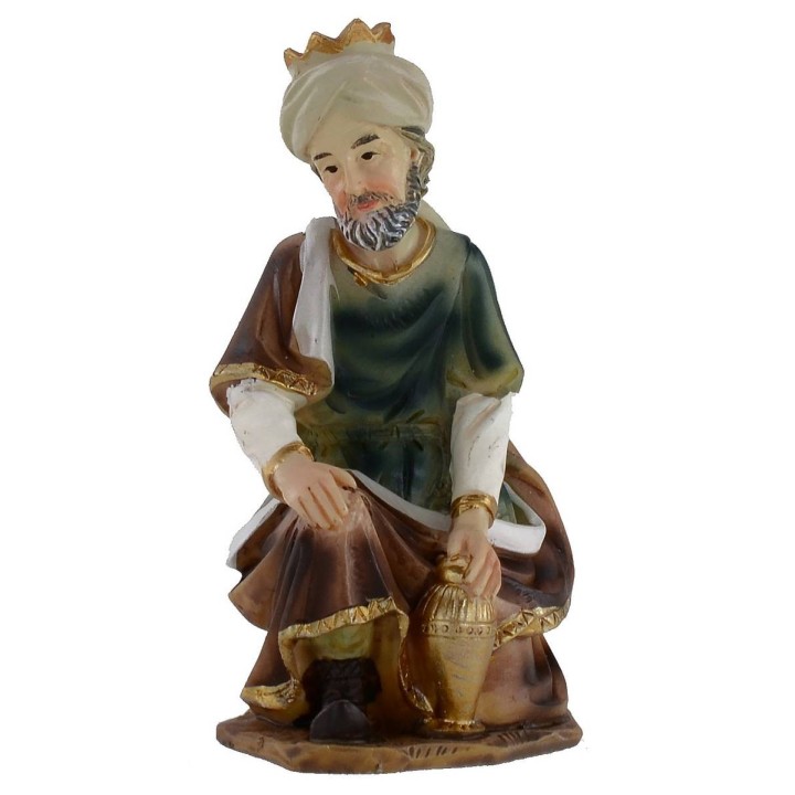 Nativity set of 11 subjects 9 cm in resin