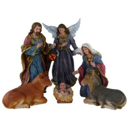 Natività in set 11 soggetti cm 27 per presepe