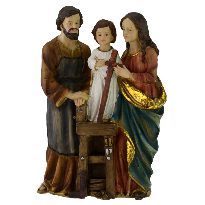 Holy Family in resin 18.5x9.5x31 h cm