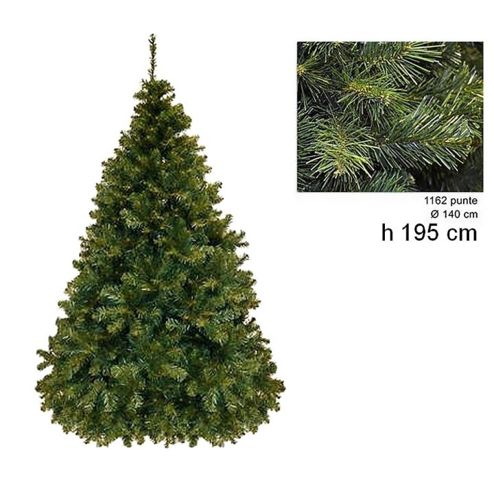 Albero di Natale pino paris 195 cm rami 1162
