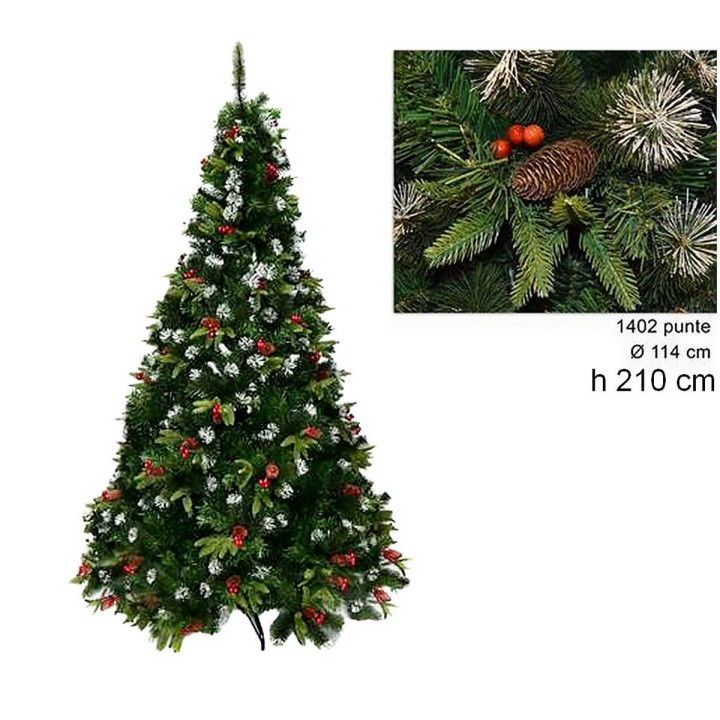Albero di Natale Dalia 210 cm rami 1402