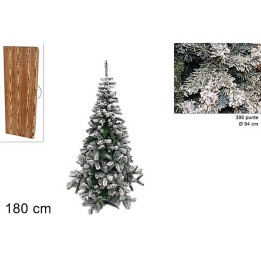 Árbol de Navidad con nieve 180 cm ramas 396