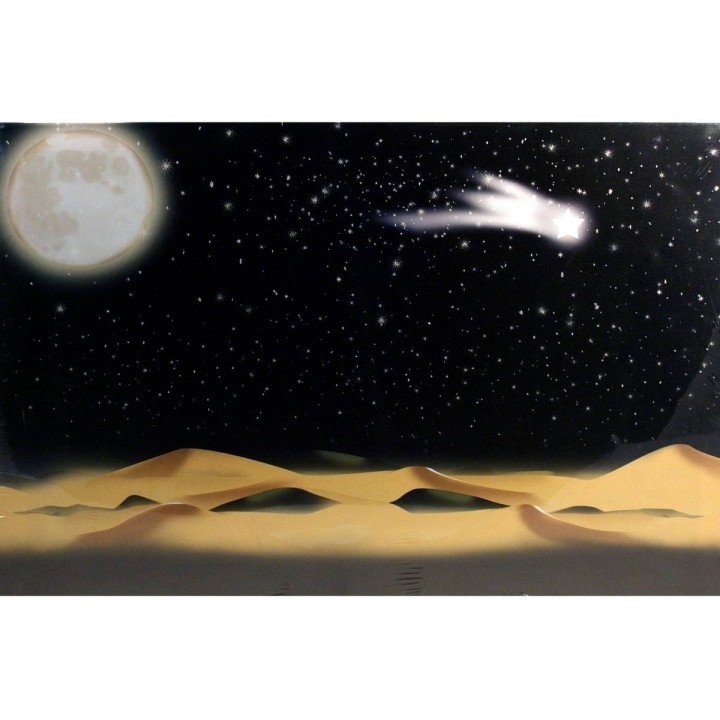Fiber optic starry sky with moon and comet ef. 