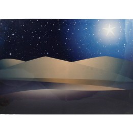 Cielo Estrellado de fibras ópticas con desierto y estrella ef.