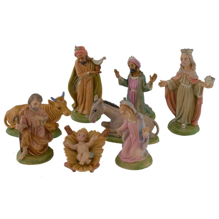 Nativity 8 subjects series 9 cm in pvc