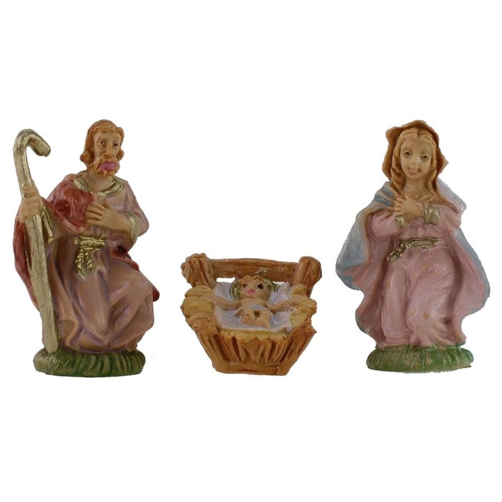 Nativity 3 subjects 4 cm in PVC