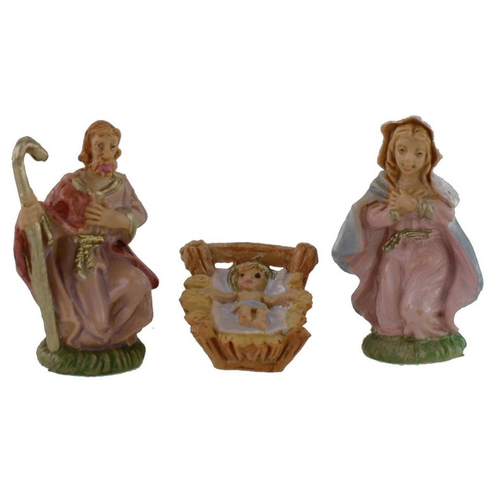Natività 3 soggetti 4 cm in pvc