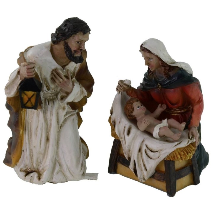 Natività 3 soggetti in resina serie 10 cm