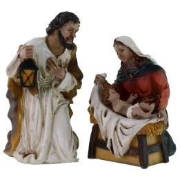 Natividad 3 figuras en resina serie 10 cm
