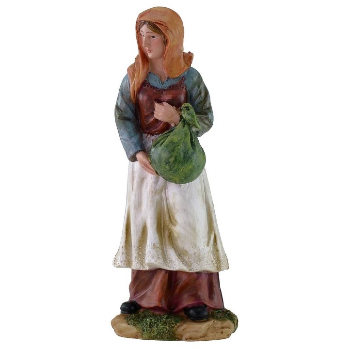 Mujer con fagot de 20 cm en resina