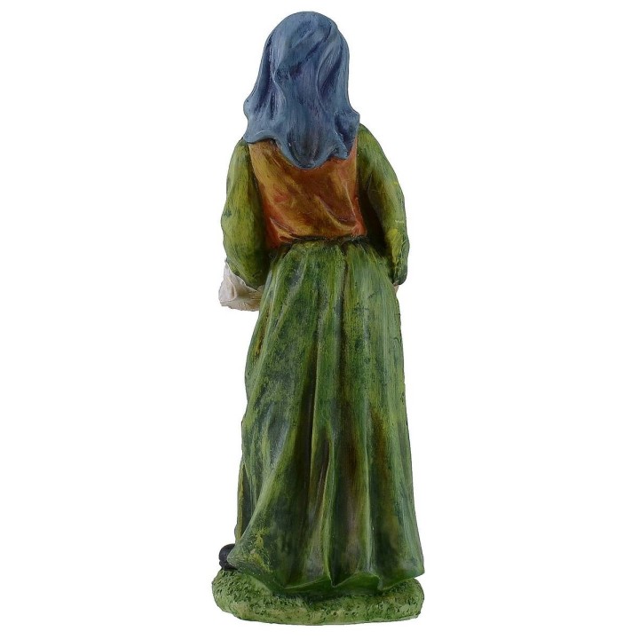 Woman with fruit 20 cm in resin