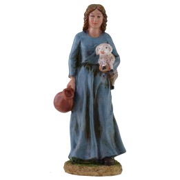 Pastorcilla con cordero de 20 cm en resina