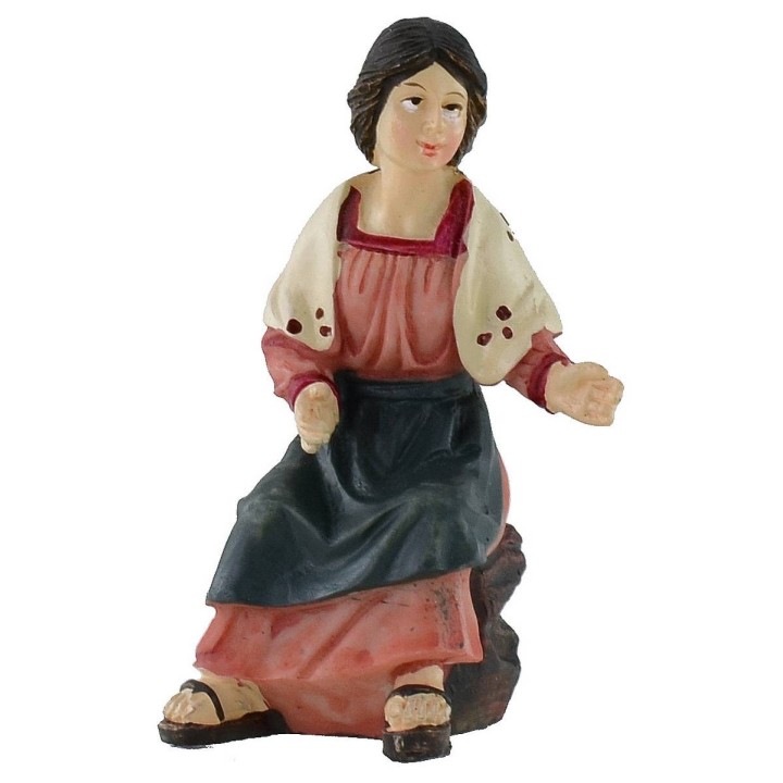 Sacra famiglia 10 cm in resina