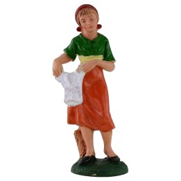 Donna che stende i panni 12 cm