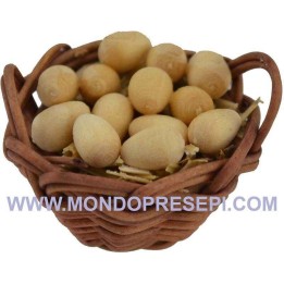 Cesta con huevos Ø 3 cm