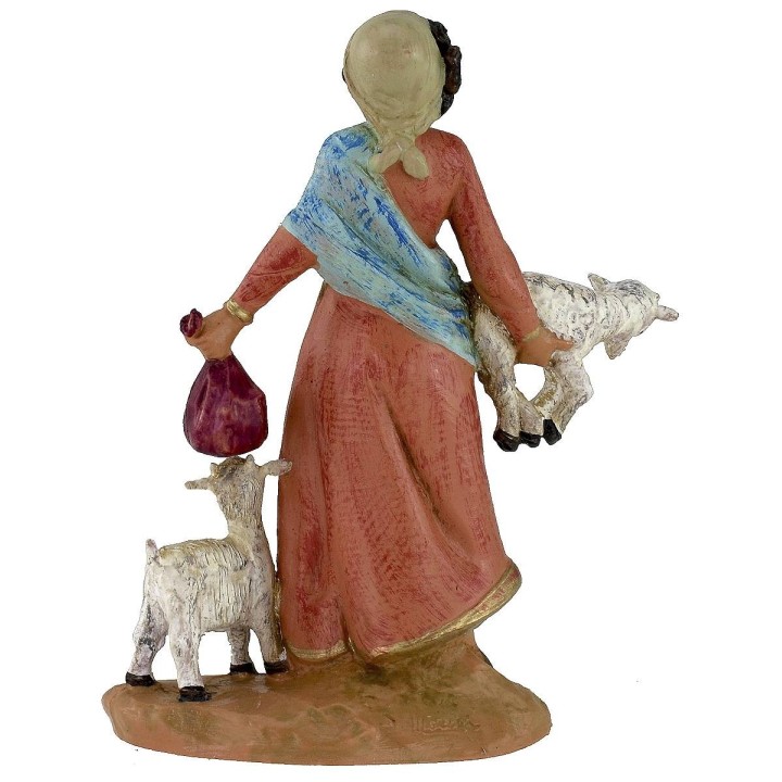 Pastorcilla con cabras 12 cm Fontanini
