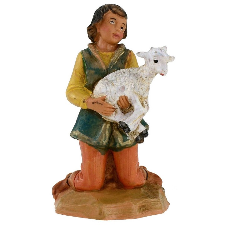 Niño de rodillas con cabra serie 12 cm Fontanini