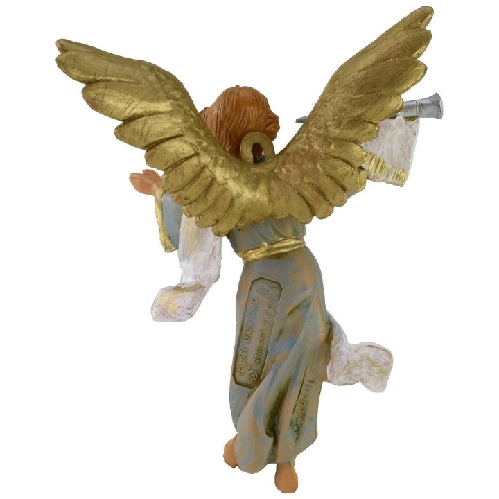 Ángel azul con trompeta 12 cm Fontanini