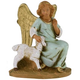 Ángel sentado con oveja serie 12 cm Fontanini