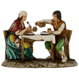 Man and woman at the table, Landi Moranduzzo 10 cm series