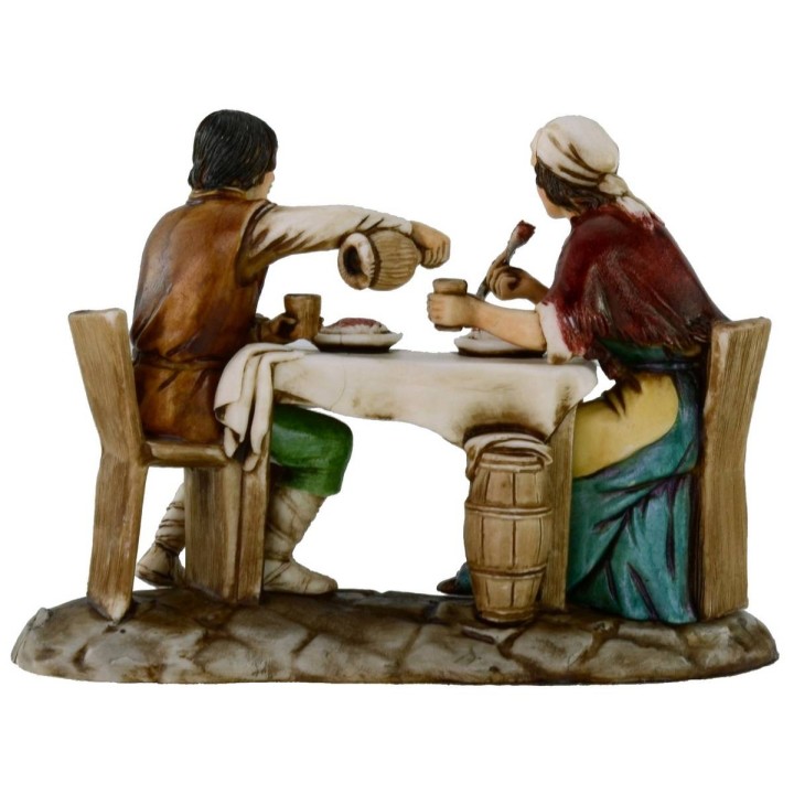 Man and woman at the table, Landi Moranduzzo 10 cm series