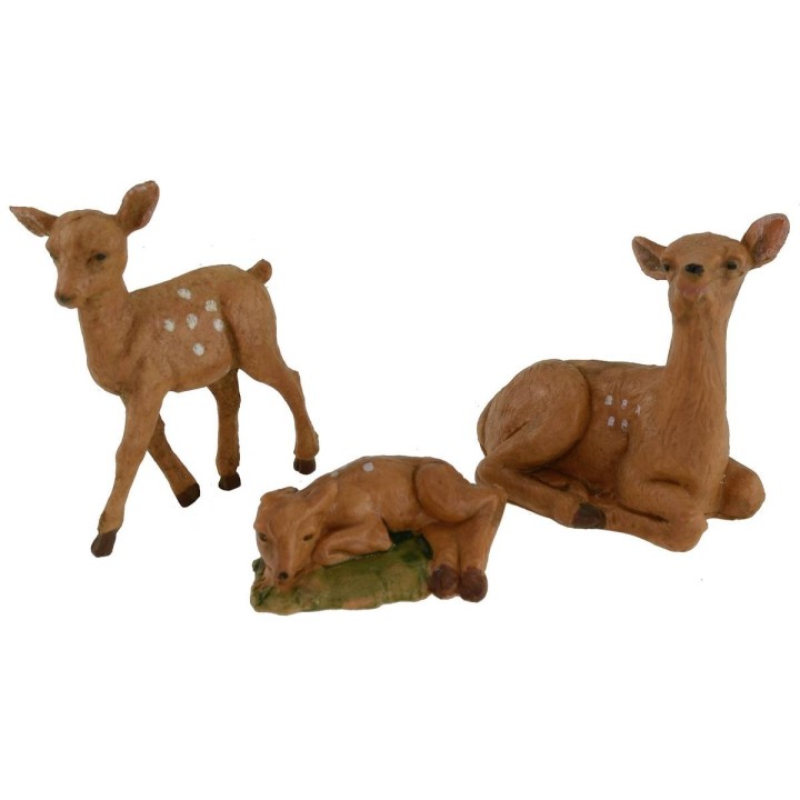 Famiglia di daini serie 12 cm Fontanini