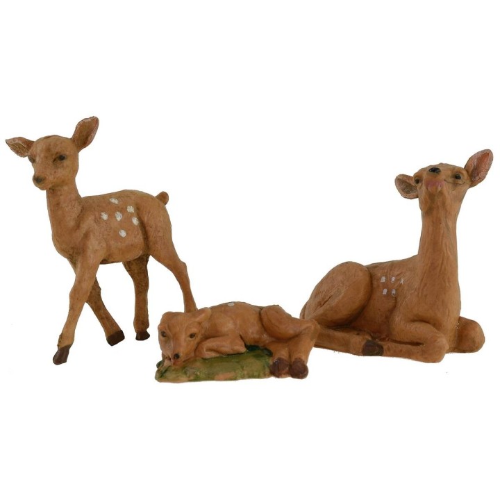 Famiglia di daini serie 12 cm Fontanini