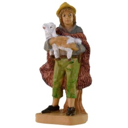 Shepherd with lamb lux 12 cm in pvc lux
