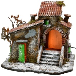 Patio con casa y taller cm 31,5x26x28 h