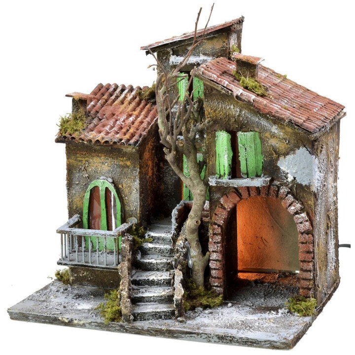 Casas iluminadas con tienda de 30x21x29,5 cm h