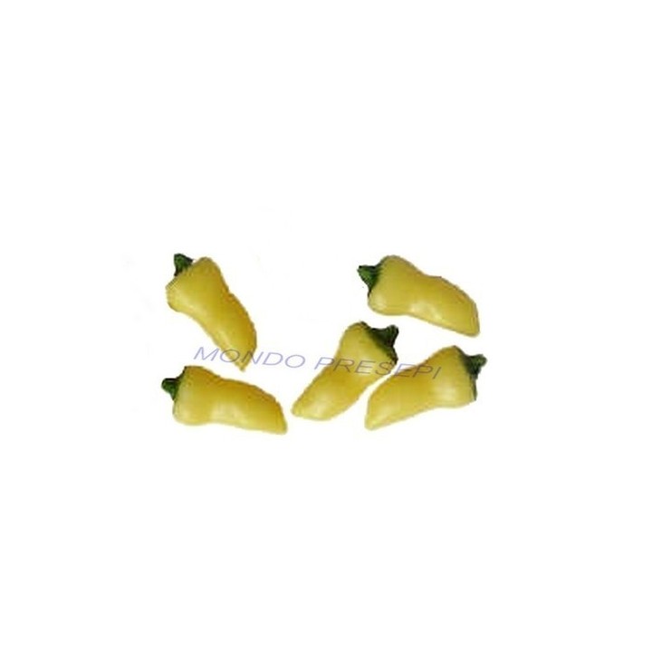 Set of 5 yellow peppers