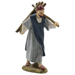 Leñador oriental en resina pintada 10 cm serie económica Landi