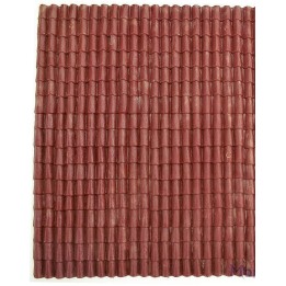 Pannello a tetto in pvc rigido rosso cm 17x25