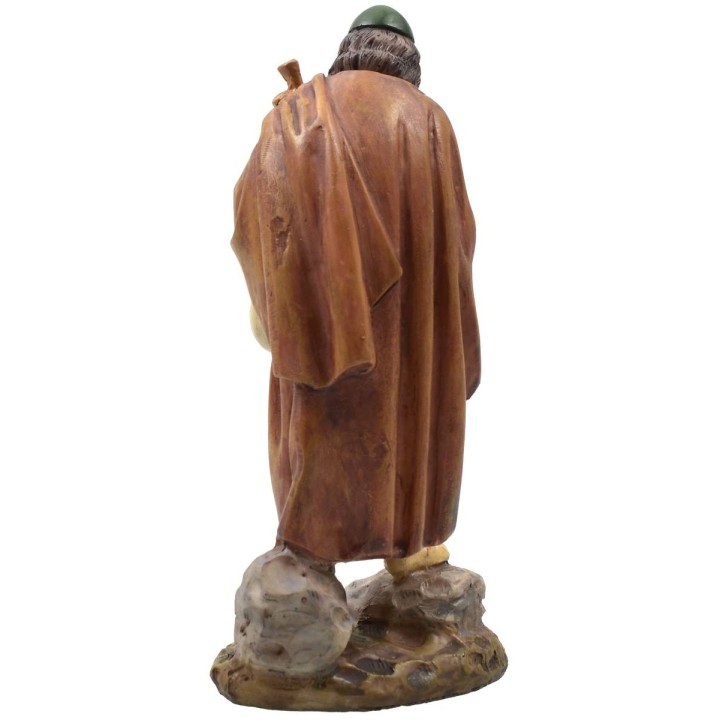 Pastore con zampogna in resina dipinta 12 cm serie economica