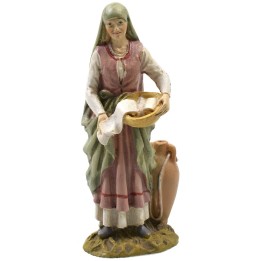 Donna orientale con panni in resina dipinta 10 cm serie