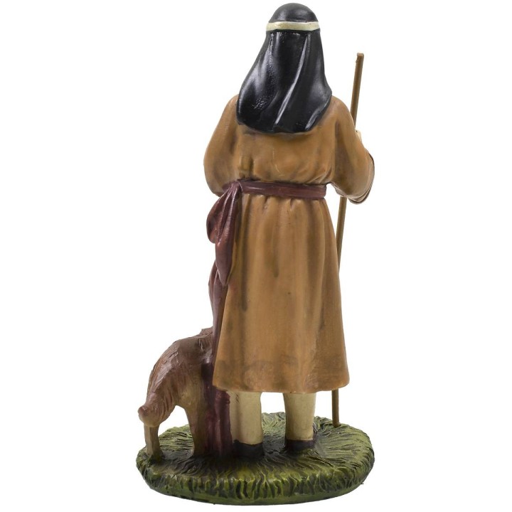 Oriental shepherd with dog in painted resin 12 cm Landi